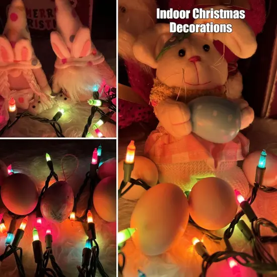 Easter Lights 100 Count Decorative Mini String Lights with Green Wire for Outdoor Indoor Easter Decorations {5}