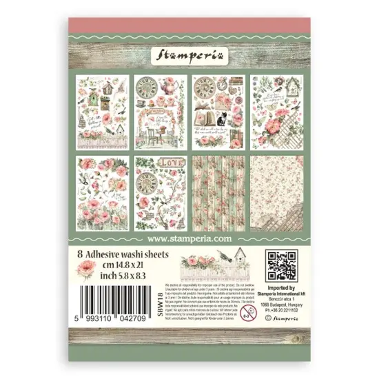 Stamperia A5 Washi Pad 8/Pkg-House of Roses {3}