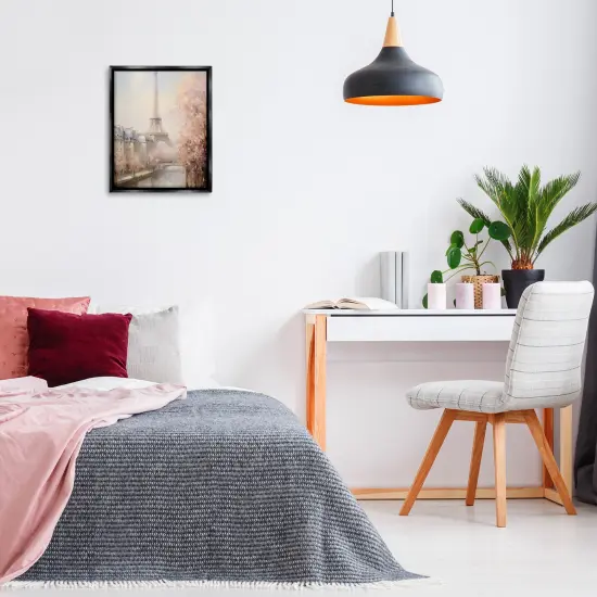 Stupell Industries Soft Eiffel Tower River View Floating Frame Design by Arlington Prints {2}