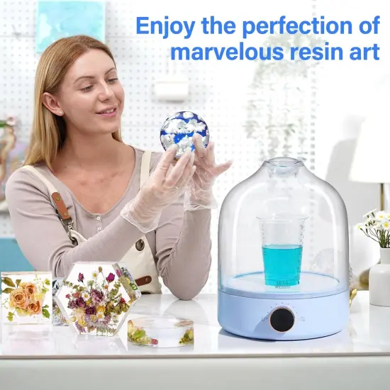 LET&rsquo;S Resin Upgraded Resin Bubble Remover, Eliminate 99% Bubble in 5-9 Minutes, 99Kpa with Digital Display，Bigger Capacity, Auto Vent, Timer for Epoxy Resin Casting, Resin Art Crafts, Jewelry Making {6}