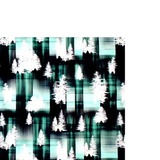 Pine Forest Mint Black Printed Spandex {2}