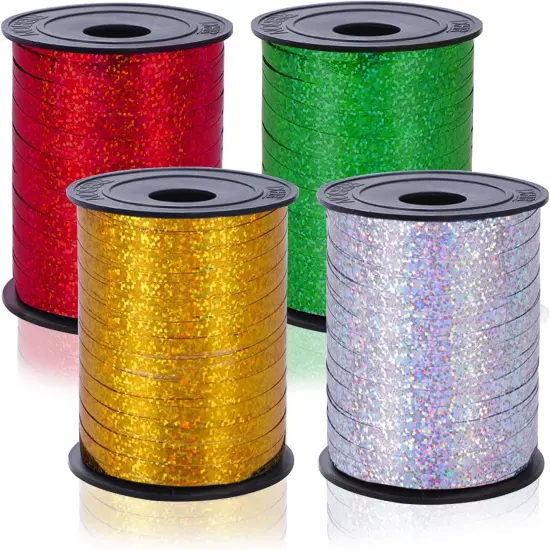 4 Pack Curling Ribbon, 1000 Yard Metallic Curling Ribbon Balloon Ribbon Gift Wrap Ribbon {1}