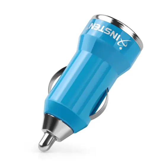 Insten 2-Port Dual USB Maxiam 2.1A Car Charger Adapter for iPhone 11 / 11 Pro / 11 Pro Max 6 6S Plus SE 7 7+ XS X 8 8+ iPad Mini Air Pro / Samsung Galaxy S9 S8 S10 S10e Note 8 Smartphone Android, Blue {4}