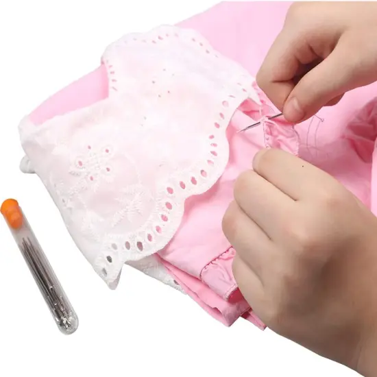 Large Eye Sewing Needles, Sewing Needles, Stainless Steel Embroidery Thread Needle, Handmade Yarn Knitting Needles Leather Needle (15 Pieces) {4}