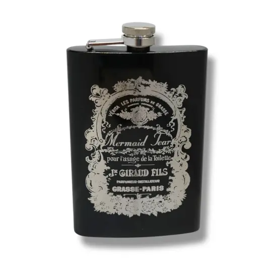 8oz BLACK Mermaid Tears Flask {1}