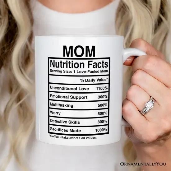 Mom Nutrition Facts Mug, Birthday Gift {2}