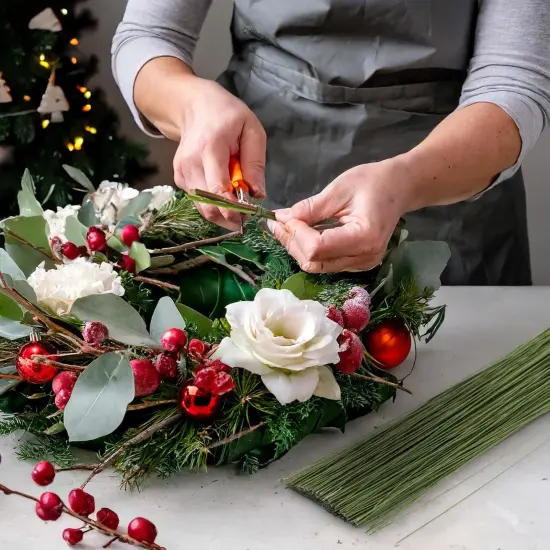 300 Pieces Green 18 Gauge Wire for DIY Crafts, Artificial Flower Arrangements (16 in) {4}