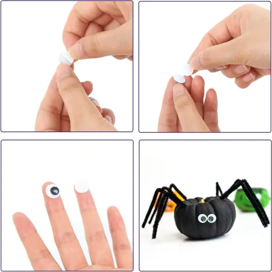 1000pcs 7mm Wiggle Googly Eyes with Self-adhesive for Scrapbooking DIY Crafts Toy Accessories {2}