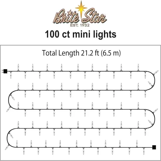 100 Count Mini String Christmas Lights, Teal - 22 feet Indoor/Outdoor Christmas Tree Lights with White Wire {3}