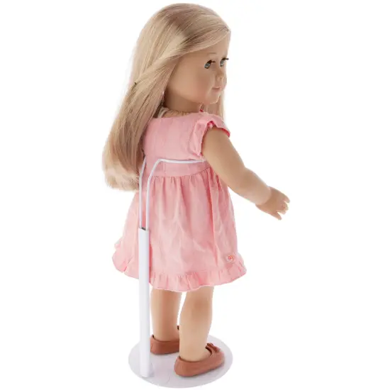 Plymor DSP-90W White Adjustable Doll Stand, fits 15, 16, 17, 18, 19, 20, and 21 inch Dolls, Waist is 3" - 4" wide, 8" - 11" around {3}