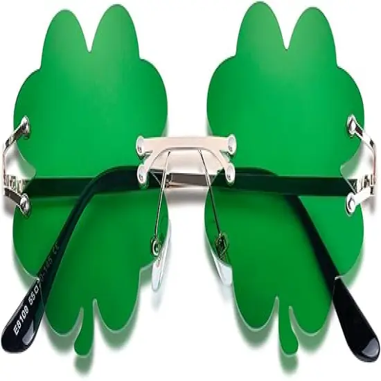 St Patricks Day Decorations, St. Patrick's Day Accessories St. Patrick's Day Irish Shamrock Sunglasses Decor Party Favors Supplies Green Four Leaf Clover Costume Glasses for Saint Patricks Day {2}