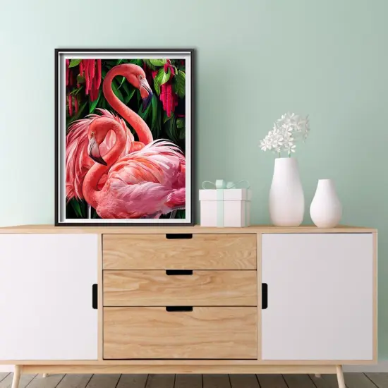 Diamond Art Kits for Adults 5D Full Drill Diamond Painting Kit for Adults, Flamingo Cross Stitch Art Kits Painting with Diamonds 11.8&times;15.7 Inch {3}