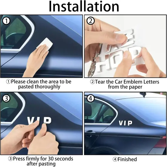 43Pcs Car Emblem Letters Sticker DIY {5}