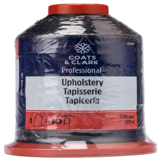 Coats Professional Upholstery Thread 1500yd-Black {4}