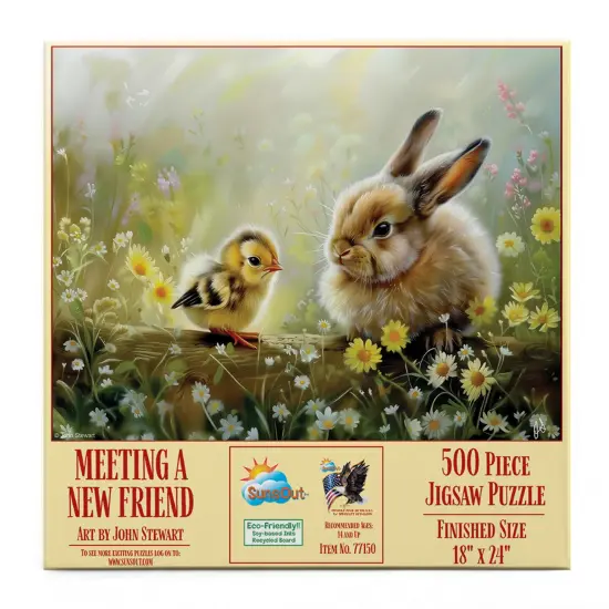 Sunsout Meeting a New Friend 500 pc Jigsaw Puzzle 77150 {4}