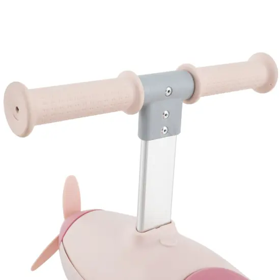 Plastic 2-in-1 Kids Ride-On Push Car with LED Lighted Wheels and Storage Compartment Pink {6}