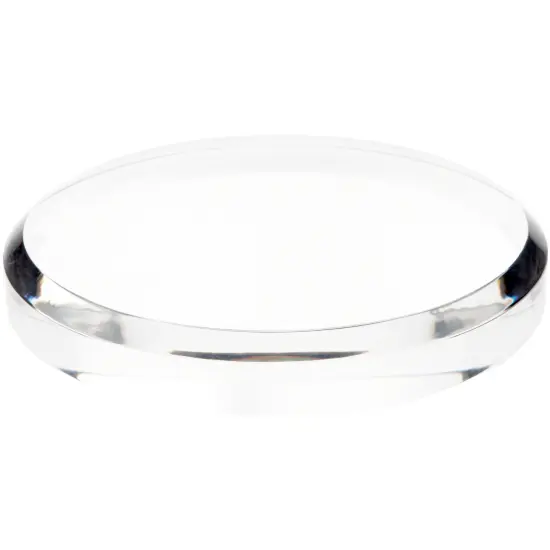 Plymor Clear Acrylic Beveled Round Display Base, 7" W x 7" D x 1" H {2}