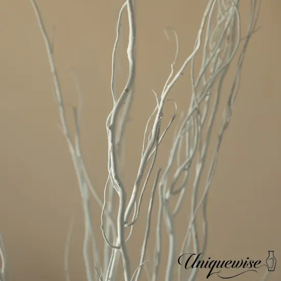 Uniquewise 12pc 59" Natural Dried Mulberry Twigs Ideal Sticks for DIY Crafts Decorative Stems Floral Arrangements Floor Vase Fillers Wedding Centerpiece Event Decorations and Home D&eacute;cor Accent, White {5}