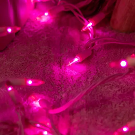 200 Count Pink LED Christmas Lights with Pink Wire, 66 Feet UL Certified Commercial Grade Holiday String Light Set (Pink - Pink Wire) {4}