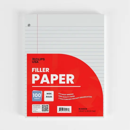Filler Paper Wide-Ruled White 100 Sheets &ndash; 48 Packs {2}