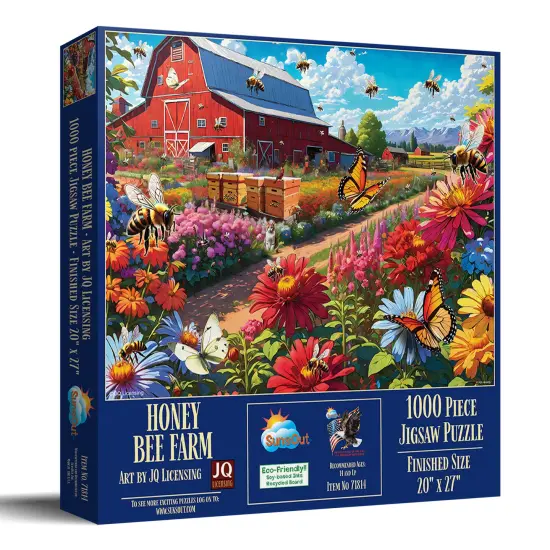 Sunsout Honey Bee Farm 1000 pc Jigsaw Puzzle 71814 {3}