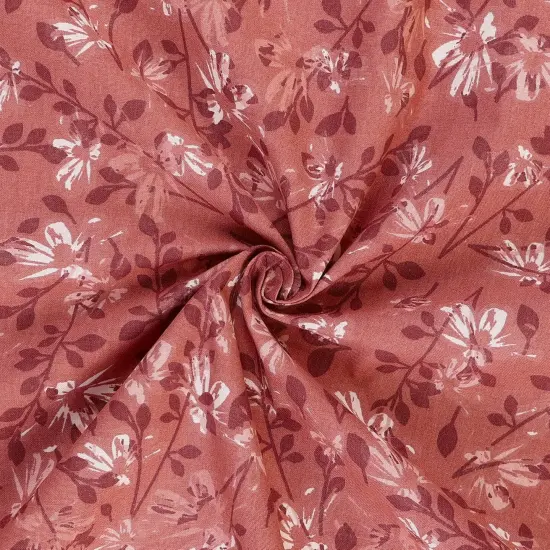 Mook Fabrics Aster Floral Cotton Fabric [108 in. Wide] - By The Yard Desert Sand {2}