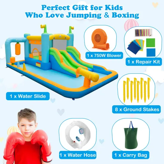 Giant Inflatable Water Slide for Kids Aged 3-10 Years (with 680W Blower) {6}