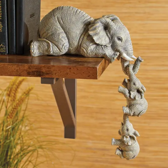 Collections Etc Elephant Family Collectible Figurines - Set of 3 {1}