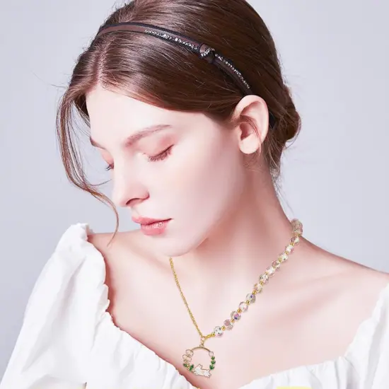 60pcs 9~10mm Rose Lampwork Beads Gold Sand Glass Beads Handmade Flower Glass Beads Round Loose Beads for Rosary Making Jewelry Craft Making with 1.5~2mm Hole - White {3}