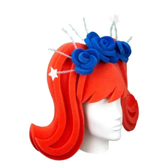 Stars Simple Wig Fun & Patriotic Party Accessory {2}