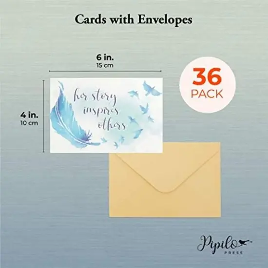 36 Pack Positive Affirmation Greeting Cards with Envelopes, 6 Motivational Quotes Designs, 4x6 in Multicolor {2}