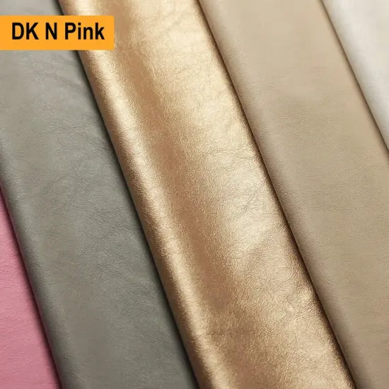 Ricco Leather High Quality Solid Leather Look Poly Fabric Coral {6}