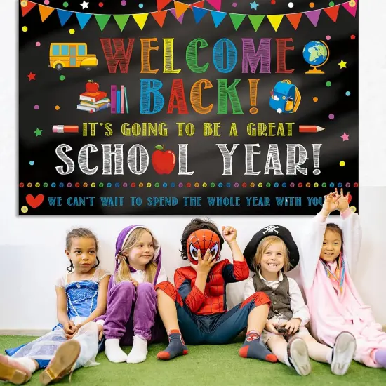Welcome Back It&rsquo;s Going to be a Great School Year Backdrop Banner {5}