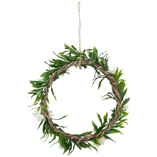 Northlight Mini Floral and Foliage Spring Wreath, Yellow 9" {7}