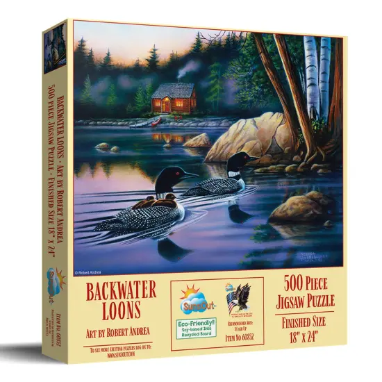 Sunsout Backwater Loons 500 pc Jigsaw Puzzle 60852 {3}