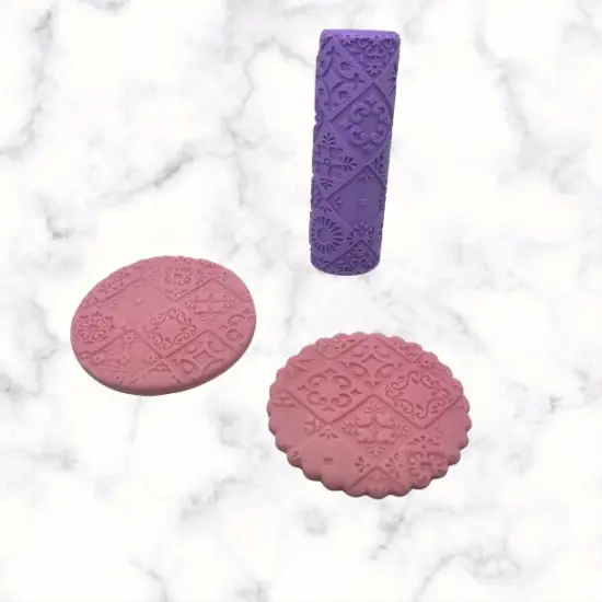 Greek Tile Polymer Clay Texture Roller {3}