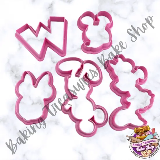 Mickey & Minnie Mouse Cutters 5pc {3}
