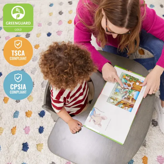 Little Learner Table and Chair Set, Kids Furniture Grey Wash {6}