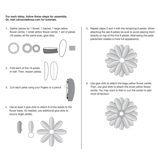 Happily Ever Elementary Retro Remix 4-Piece 3D Daisy Bulletin Board Decorations, Groovy Paper Flowers With Glue Point Dots for Baby Shower, Party, Wedding, and Classroom Decor {3}