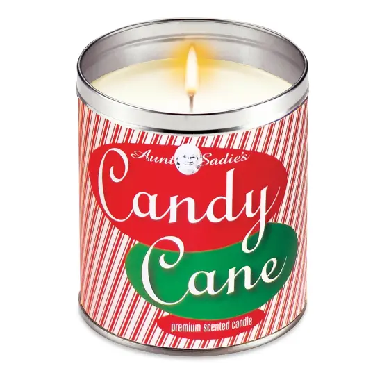 Collections Etc Candy Cane Peppermint Scented Holiday Candle, 12 oz. {1}
