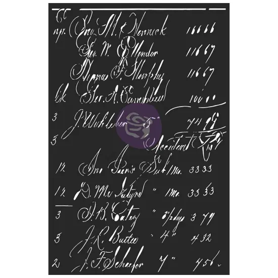 Finnabair Stencils - Calculations - 1 piece, 6"x9"- Laser cut on 16 mil Mylar plastic  {1}