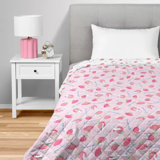 Sanrio Hello Kitty and Friends Quilted Blanket Strawberry {1}