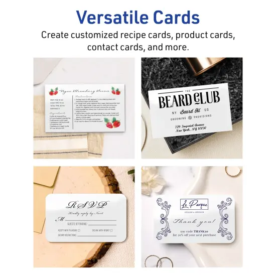 Avery Glossy White Index Cards, 3" x 5" Rectangle Rounded Corners {3}