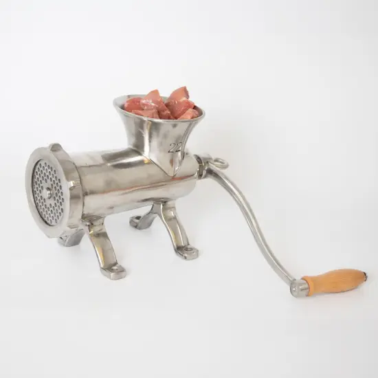Lehman's Clamp-Down Meat Grinder #22, Manual Hand-Cranked Stainless Steel Meat Grinder for Home Use, Easy to Clean and Store {7}
