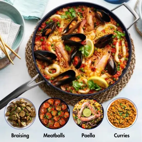 Blu. Cookware 12.6&rdquo; Induction Frying Pan, Non-Toxic {4}