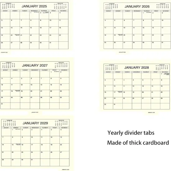 5 Year Calendar Planner (Blue, 11 * 8.5'' 2025-2029) {3}