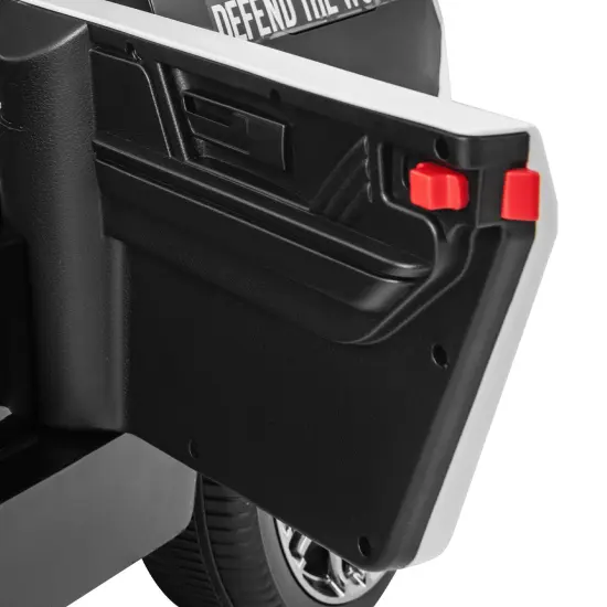 12V Electric Kids Ride-On Police Car with Remote, Siren, and Flashing Lights Black {4}