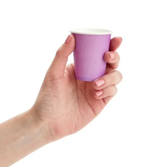 Stockroom Plus 600 Pack 3 oz Disposable Paper Cups for Bathroom Mouthwash, Mini Small Purple Cup Bulk for Espresso To Go {4}