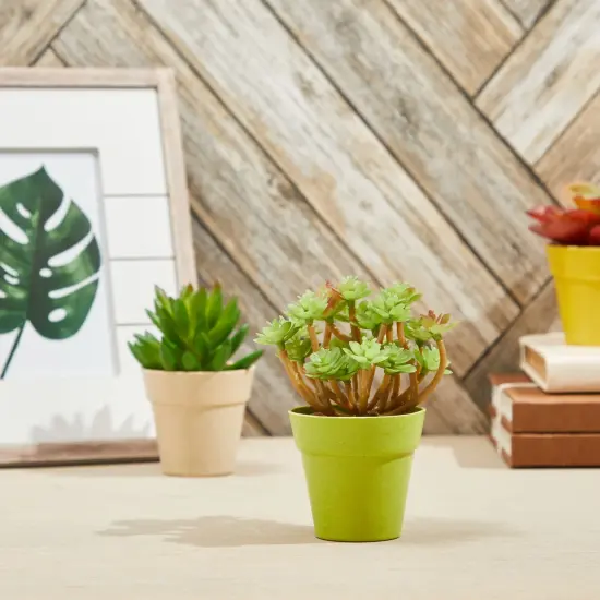 24 Pack Tiny Plastic Pots for Plants 1.5 Inch, Mini Planters for Flowers, Succulents (4 Colors), 6.4*6.4*5.7CM Multicolor {4}