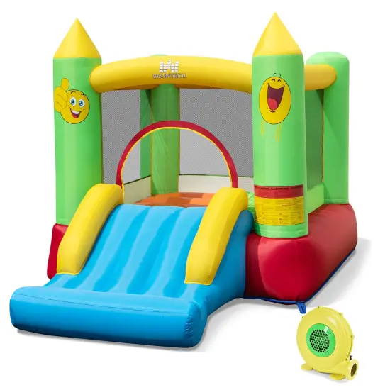 Inflatable Bounce House Kids Blow-up Bouncer with Slide with 480W Blower {3}